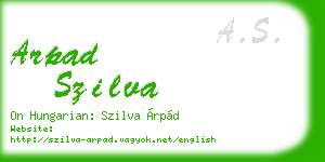 arpad szilva business card